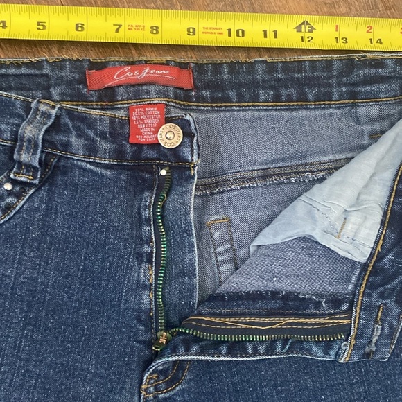 VNTG COS JEANS FLARE LEG W/EMBELLISHED RHINESTONE DETAILING MID RISE STRETCH - Picture 10 of 11